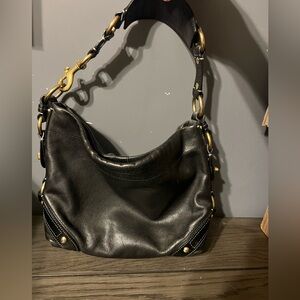 Coach Carly Black Leather Bag Vintage Y2K